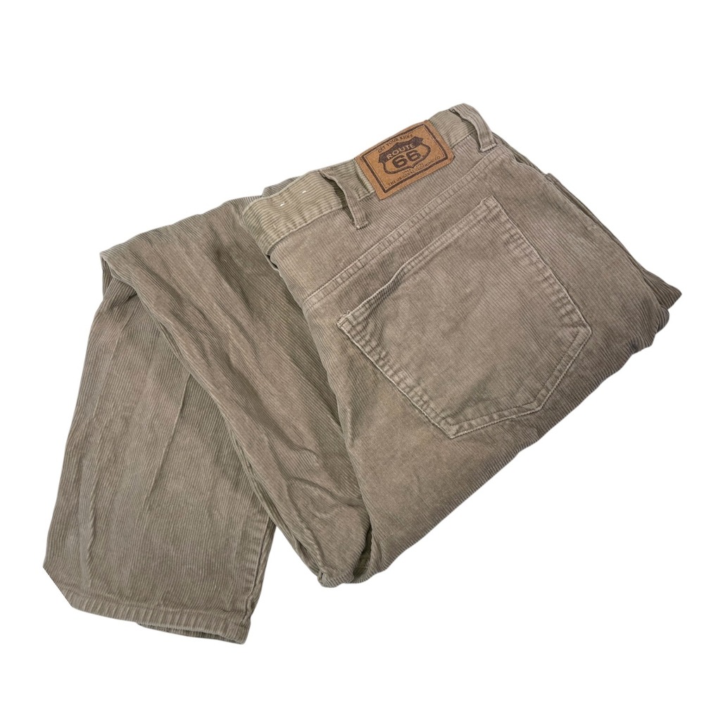 Route 66 40/30 Tan Khaki Corduroy Pants Straight Leg Workwear Gorpcore Americana